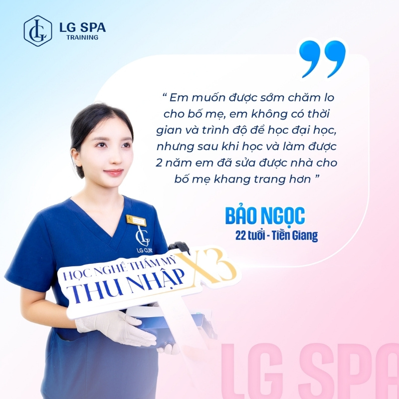 chia sẻ của học viên sau khi học spa tại lg spa training center