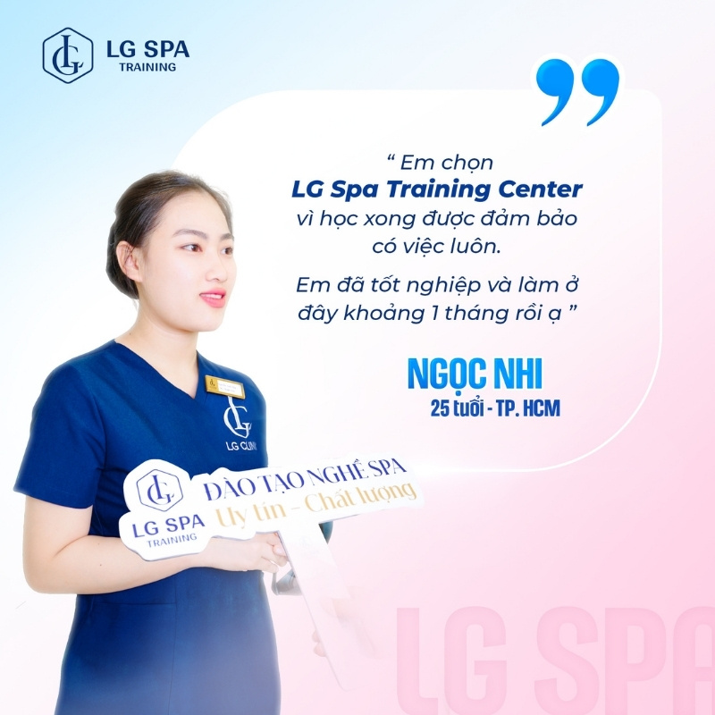 chia sẻ của học viên sau khóa học spa tại lg spa training center