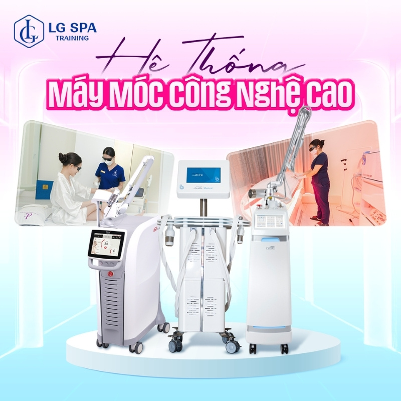cơ sở vật chất tiện nghi tại spa vừa học vừa làm lg spa training center
