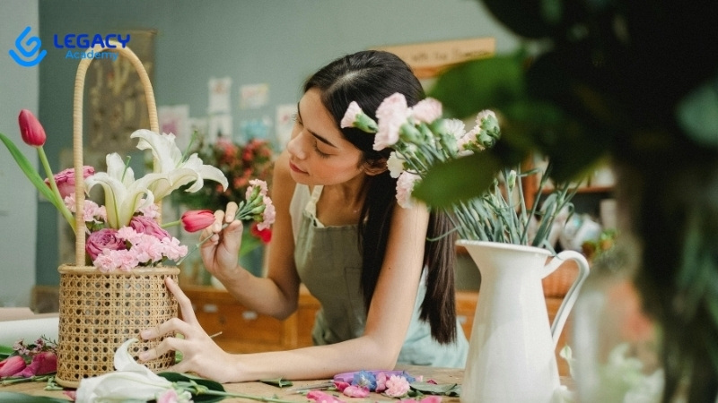 Học nghề cắm hoa tươi - việc nhẹ lương cao