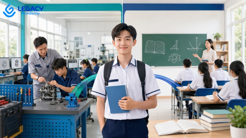 mô hình vừa học văn hóa vừa học nghề